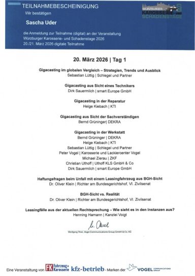 WKST 2026/1 Würzburger Karosserie & Schadentage