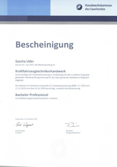 Bachelor Professional Bachelor Professional