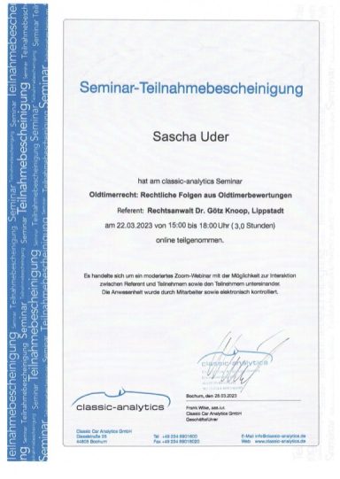 Oldtimerrecht Oldtimerrecht