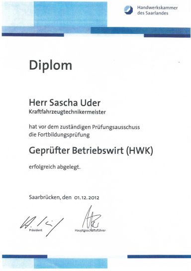 Betriebswirt HWK Betriebswirt HWK
