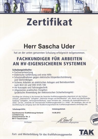 Hochvolt Hochvolt-Fahrzeuge